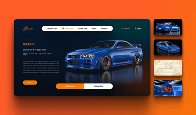Motors UI Design car design figma ui user interface ux website