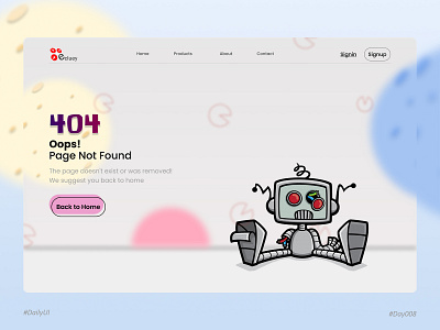 404 error page design design errorpage graphic design illustration ui ux webpage