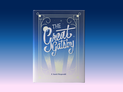 The Great Gatsby Book Cover Design adobe illustrator adobe photoshop art deco book cover book cover design book design hand lettering illustration the great gatsby typography