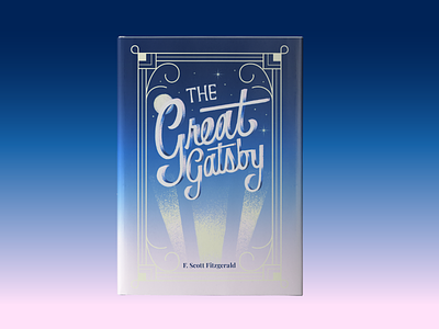 The Great Gatsby Book Cover Design adobe illustrator adobe photoshop art deco book cover book cover design book design hand lettering illustration the great gatsby typography