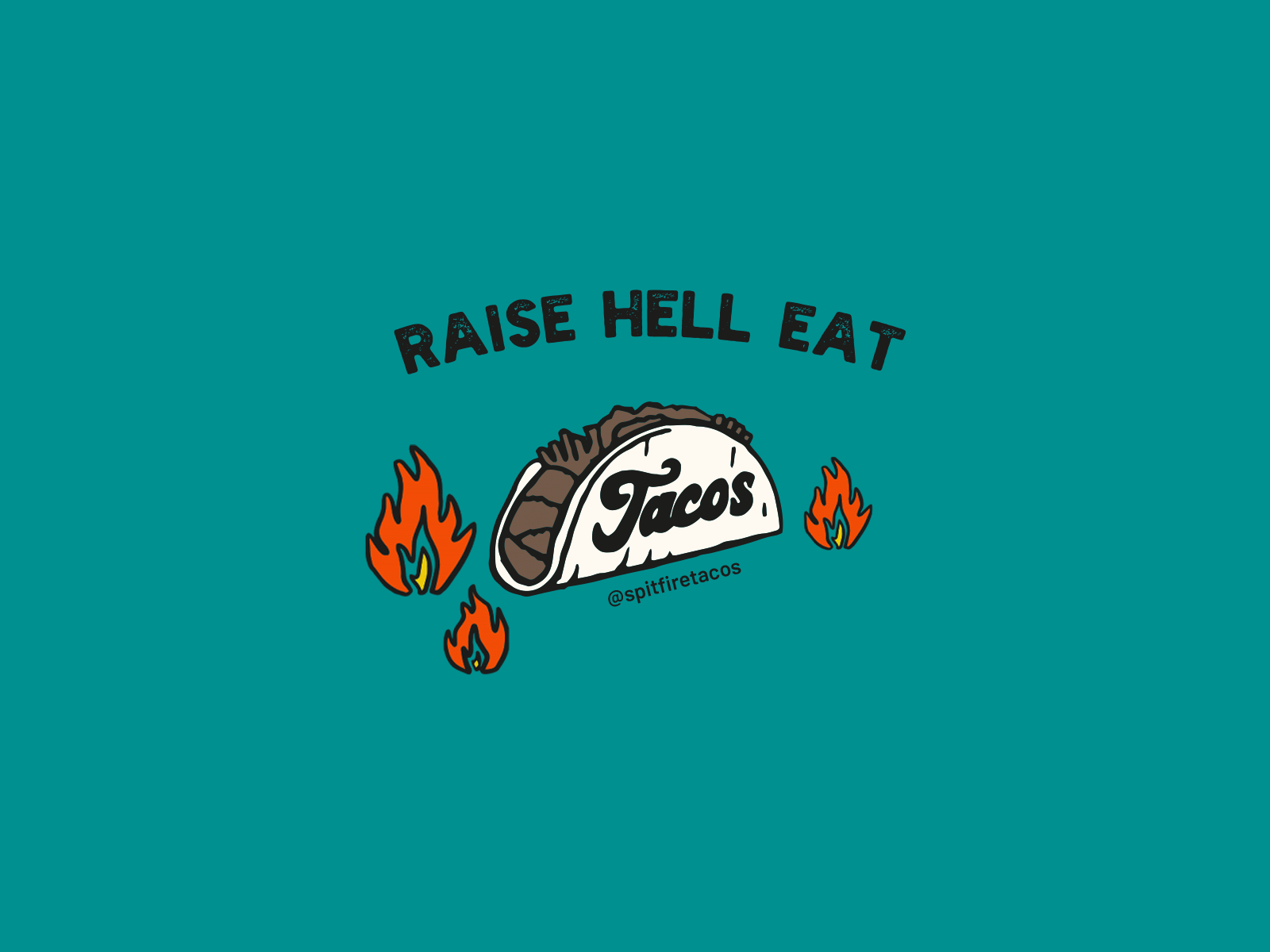 Spitfire Tacos animation branding color design fire flame flames gif graphic design illustration illustrator marketing minimalistic motion graphics taco tacos typography