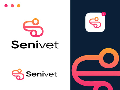 Senivet logo brand identity brand mark branding logo logo design logos logotypo modern logo symbol