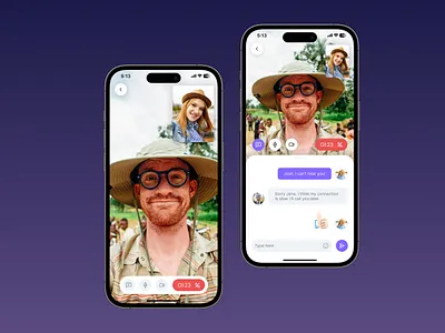 Friendly App - Mobile Video Chat Page dating friendship mobile app ui ux video call video chat