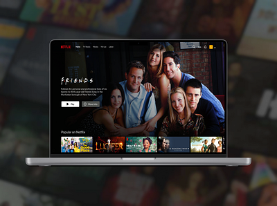 Netflix Homepage - UI design netflix ui web