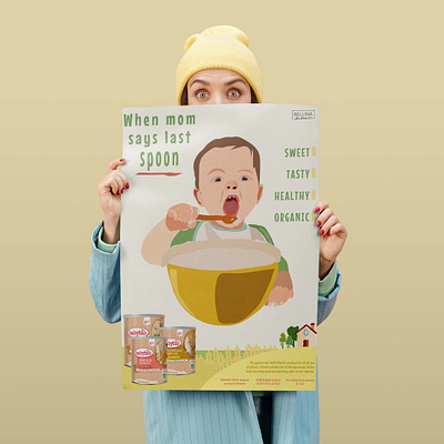 Bellina, Bio foods - Poster design design illustration vector