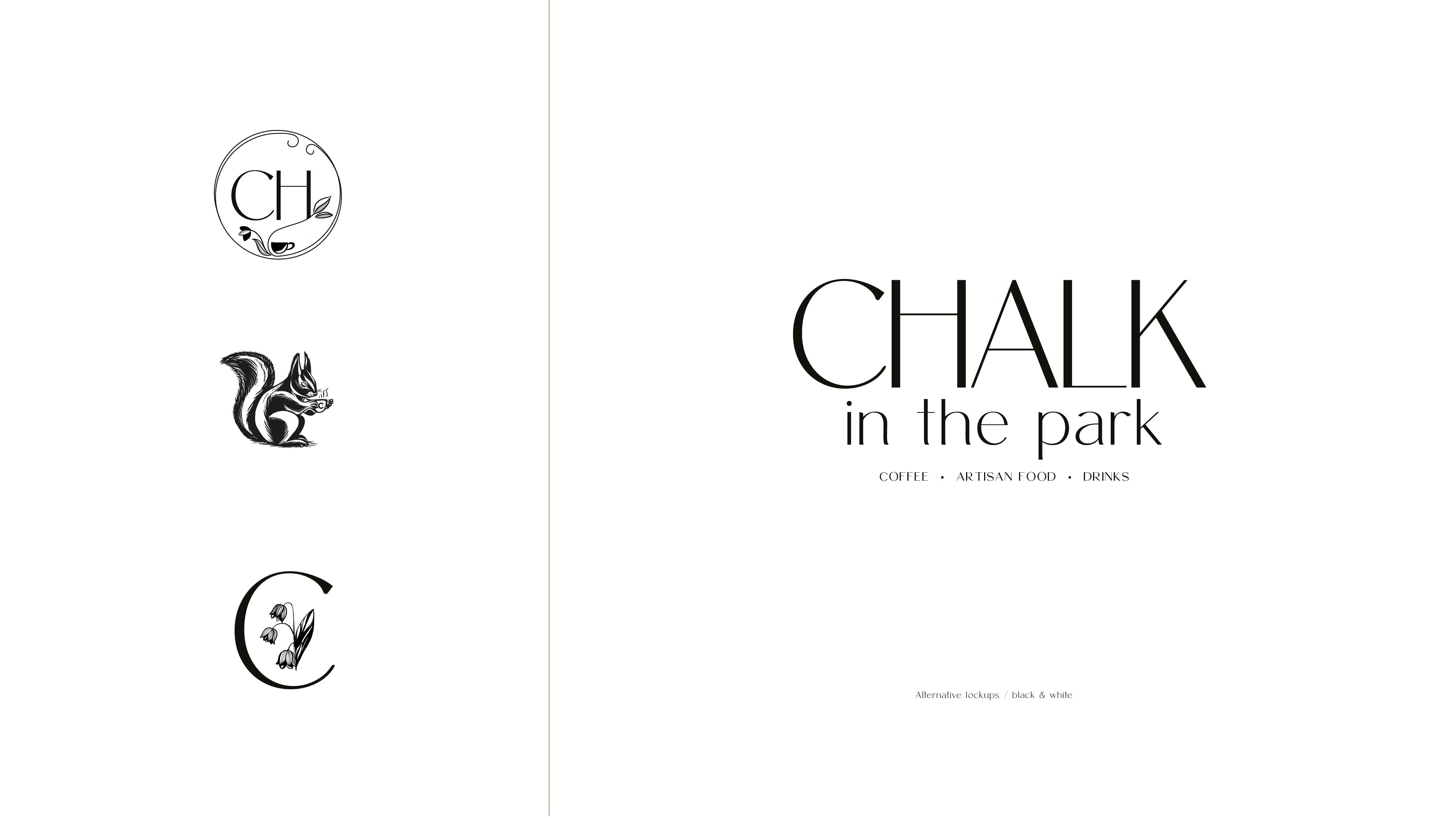 Example of Visual Brand Identity Design for Chalk in the Park Cafe