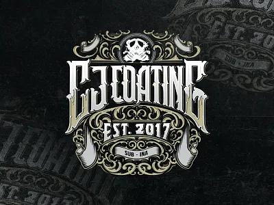 CJ COATING Tshirt Design branding customlettering design graphic design handdrawn handlettering hat design illustration lettering logo logotype ornament tees tshirt design typography victorian victorian design vintage design vintagedesign