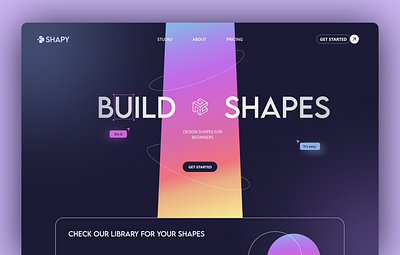Colorful Landing Page Design colorful design gradient landing page modern ui user experience user interface ux webdesign