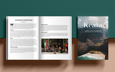 Curriculum book design for the Keala Foundation curriculum design graphic design indesign typography