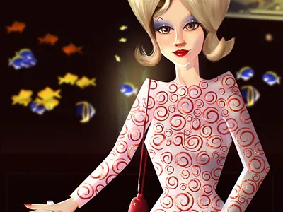 Mars Attacks - Girl 2d animation comic design illustration