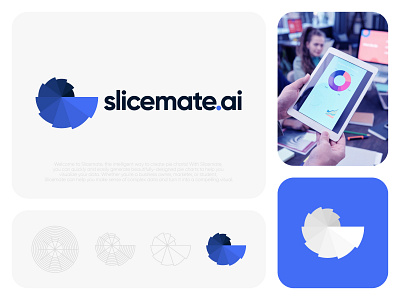 Slicemate-an AI-powered pie chart maker ai logo brand design brand identity branding chart data analytics logo design logo minimal modern logo pie pie chart logo pie chart maker slice slicemate