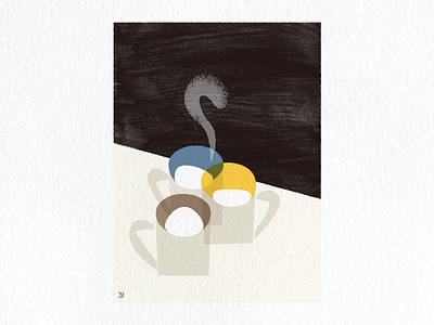 Would you like hot milk? graphic design illustration