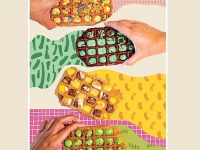 Checkered Churros Poster Design branding bright colors churros color design dessert dessert poster graphic design illustration illustrator marketing pop art product poster restaurant poster texture