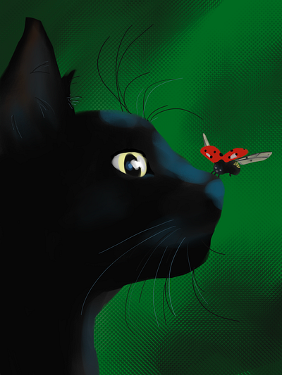 Ladybug & Cat background cat