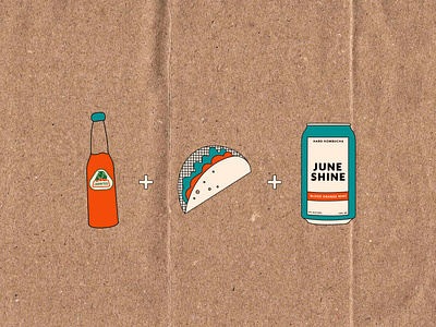 Spitfire Tacos x Juneshine Illustration branding color custom illustration design food illustration graphic design illustration illustrator jarritos juneshine marketing soda street tacos tacos