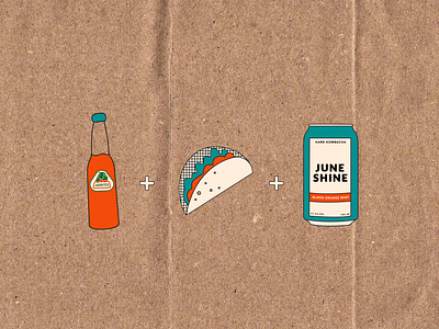 Spitfire Tacos x Juneshine Illustration branding color custom illustration design food illustration graphic design illustration illustrator jarritos juneshine marketing soda street tacos tacos