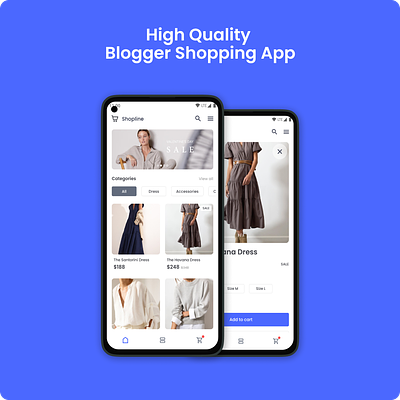 Shopline - Premium Blogger Shopping App android ecommerce fashion material design materialdesign mobile ui shop shopline shopping ux design