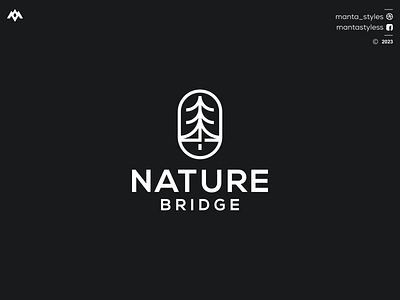 NATURE BRIDGE branding design graphic design icon illustration letter logo minimal nature logo ui vector