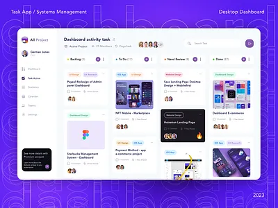 Project Management Dashboard Design Concept analytics app clean concept dashboard desktop ecommerce ios kanban management pannel planner projects table view tasks team team management ui ux web design