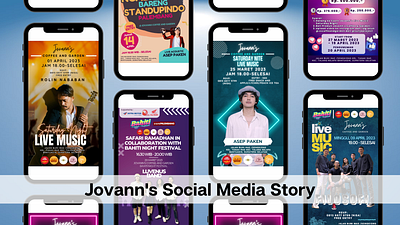 Jovann's Social Media Story coffee and garden graphic design instagram story live music design promoting design social media