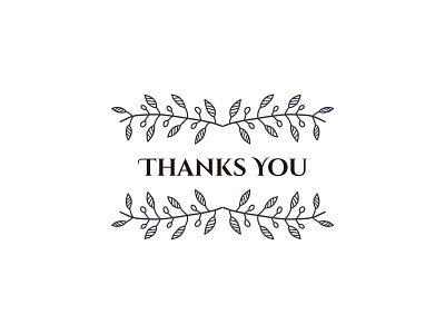 Thank You Ornament art background creative decorative design floral graphic illustration isolated logo thanksyou
