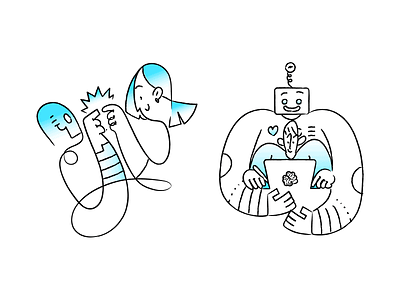 Artificial Intelligence illustrations ai artificial branding business connect design doodle flat getillustrations icons illustration intelligence outline robot support svg ui vector web website