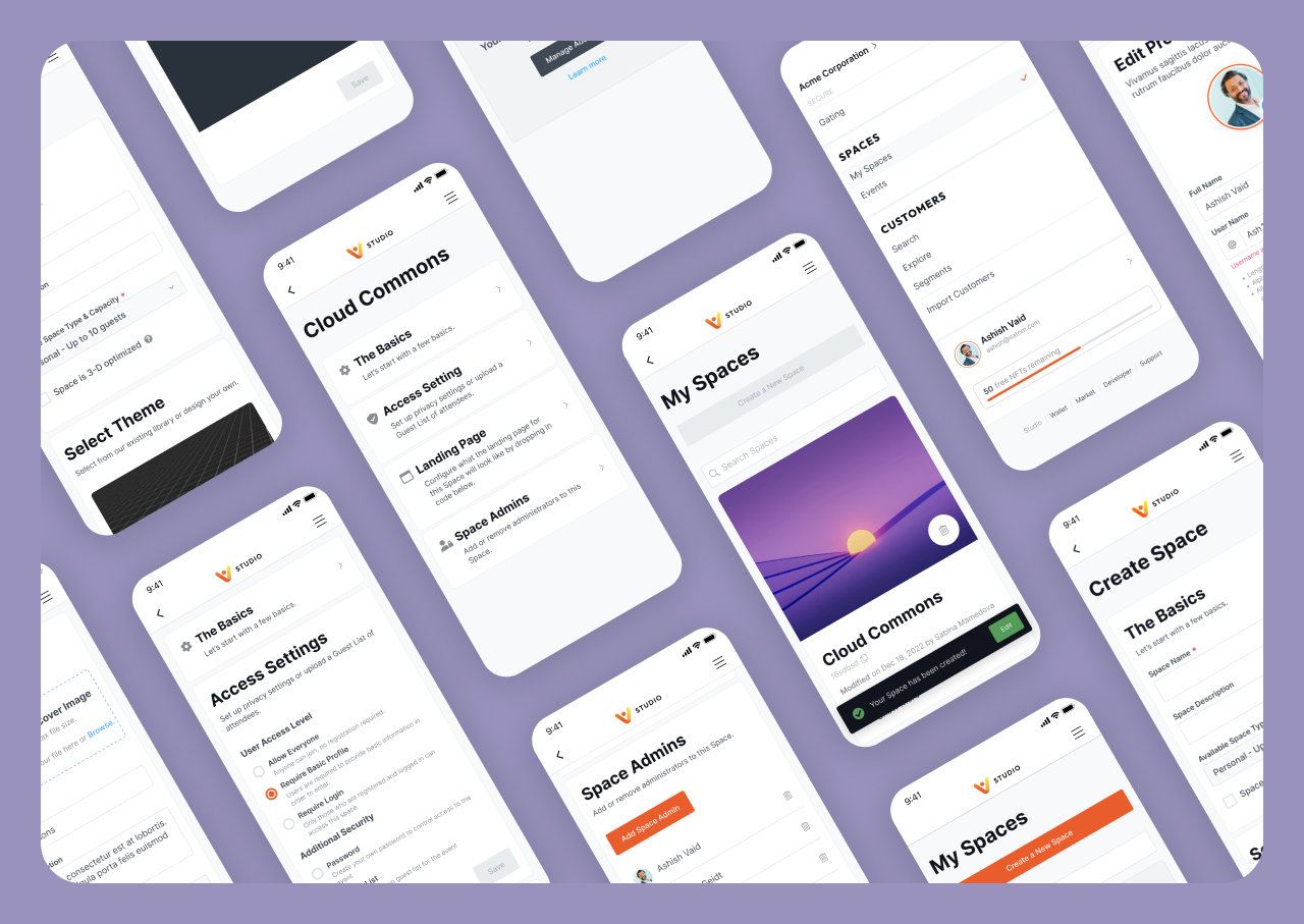 Vatom Spaces graphic design metaverse nft ui vatom web3