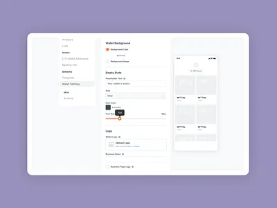 Vatom Account Settings app configure desktop metaverse nft responsive settings ui vatom web web3