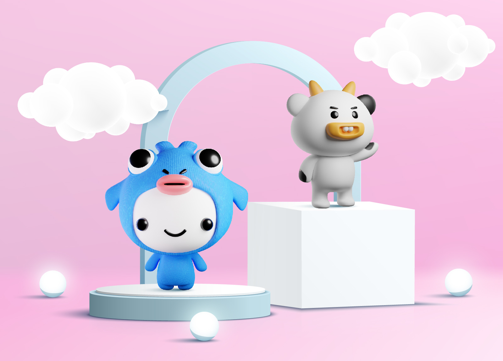 3D Modeling Cute Animal Mascot by Aji Saka Studio on Dribbble
