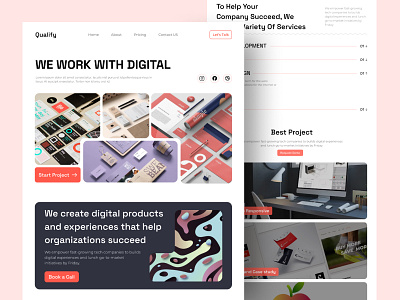 Digital Agency Landing Page agency agency landing page agency website clean clean design design digital agency digital marketing landing page marketing modern ui design web web design website website design