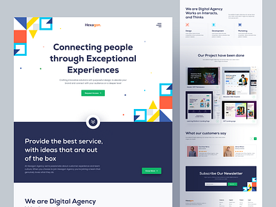 Agency Landing Page agency clean design design digital agency digital marketing landing page modern trends ui ux web website