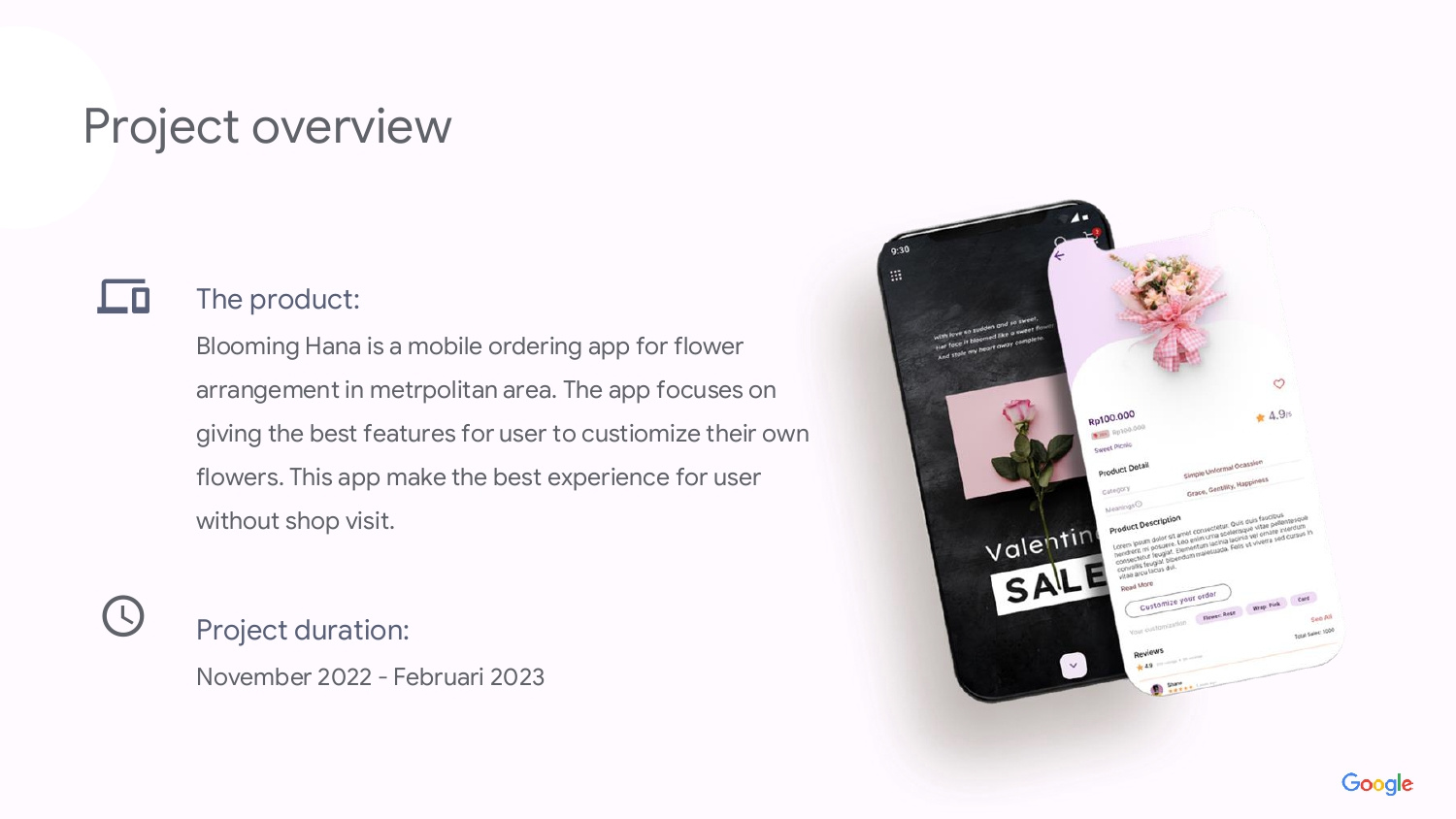 Flower Arrangement App Google UX Design Course by Rizka Anggie on