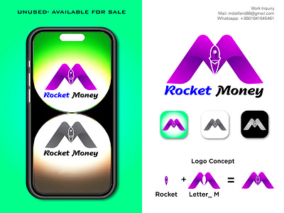 Rocket Money Logo Concept 3d a b c d e f g h i j k l m n o p animation branding design graphic design icon illustration logo logo design mark modern logo motion graphics vector