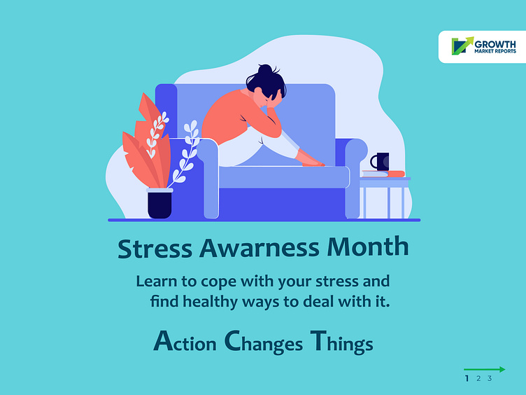 Stress Awareness Month by Growth Market Reports on Dribbble