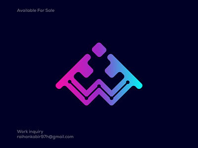 W Letter+Tech Logo | Technology,Startup Logo branding creative crypto data gradient logo letter logo logo logo design logo designer logo type software logo startup startup logo symbol tech company tech icon technology logo w letter w letter tech w logo