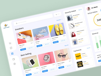 E-Commerce Dashboard UI admin dashboard analytical dashboard app app ui branding chart dashboard light mode design ecommerce ecommerce dashboard fashion dashboard figma design illustration landing page modern popular seller dahboard trendy deign ui webite