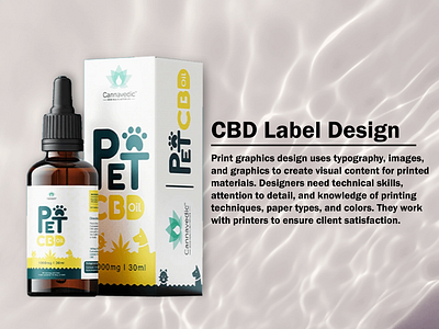 Pet Oil Label product packaging box design