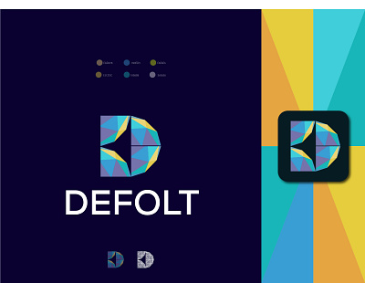 DEFOLT LOGO 3D abstract logo branding creative logo design illustration logo logo designer modern logo ui vector
