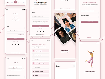 WeChat: Sign-up & Sign-in flow app design design figma graphic design ui ux