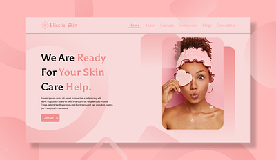 Blissful Skin Landing Page branding dailyui design figma graphic design landing page logo self health skincare ui ui design uiux ux website