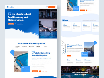 Poolfy - Swimming Pool Services Web Design cleaning creative design logo pool cleaning pool cleaning service pool service pool services pools swimming swimming pool swimming pool care swimming pool design swimming pool maintenance swimming pools ui vector web website