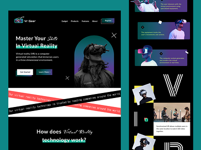 Virtual Reality Landing Page UI Design using Figma figma landingpageui ui design uiux design virtual reality