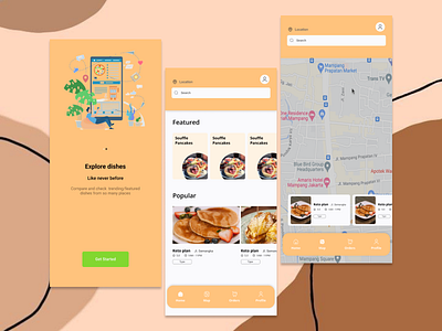 OnFood's App branding graphic design ui