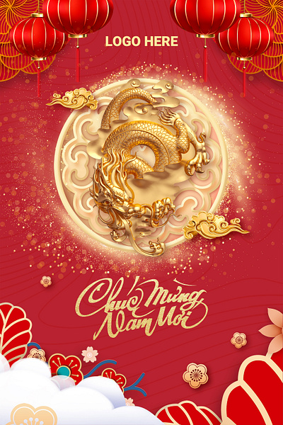 Year of the Dragon Poster (Free Download) asian dragon celebration chinese background chinese dragon chinese lunar new year chinese new year download dragon festive free download happy new year holiday lunar new year lunar year new year concept poster tet holiday vietnamese lunar new year year of the dragon
