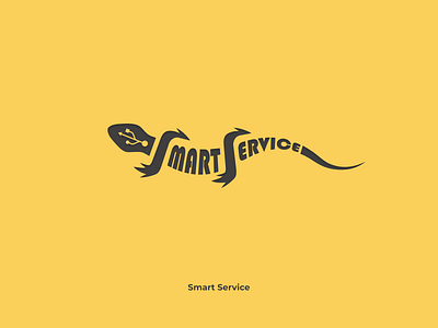 Smart Service animal branding lizard logo service smart usb yellow