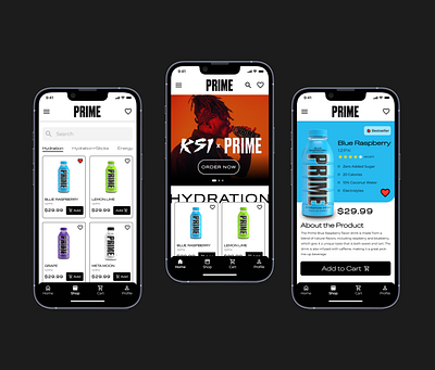 Prime Hydration App app branding design graphic design mobile mobile app motion graphics typography ui ui design ux ux design