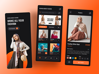 Modest Fashion App app design product design ui
