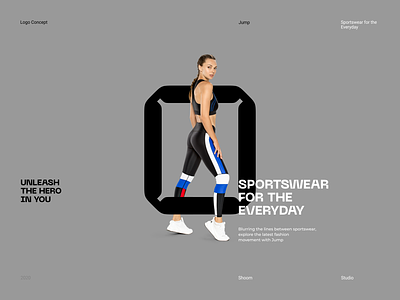 Jump — Logo Design Concept branding design graphic design identity logo logotype sportswear symbol typography