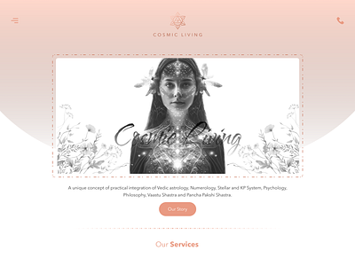 Astrology Website Concept astrology concept feminine minimal modern ui our story website design