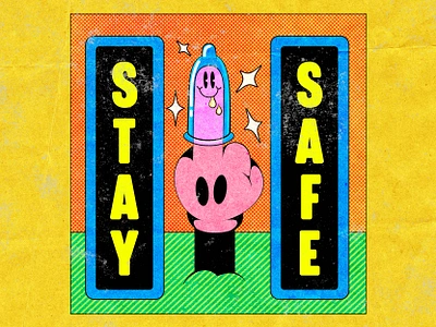 stay safe sex 1930 1930s cartoon character condom cuphead fun illustration lowbrow merch mid century old cartoon old school pop culture poster rubber hose rubberhose sex tshirt tshirt design vintage